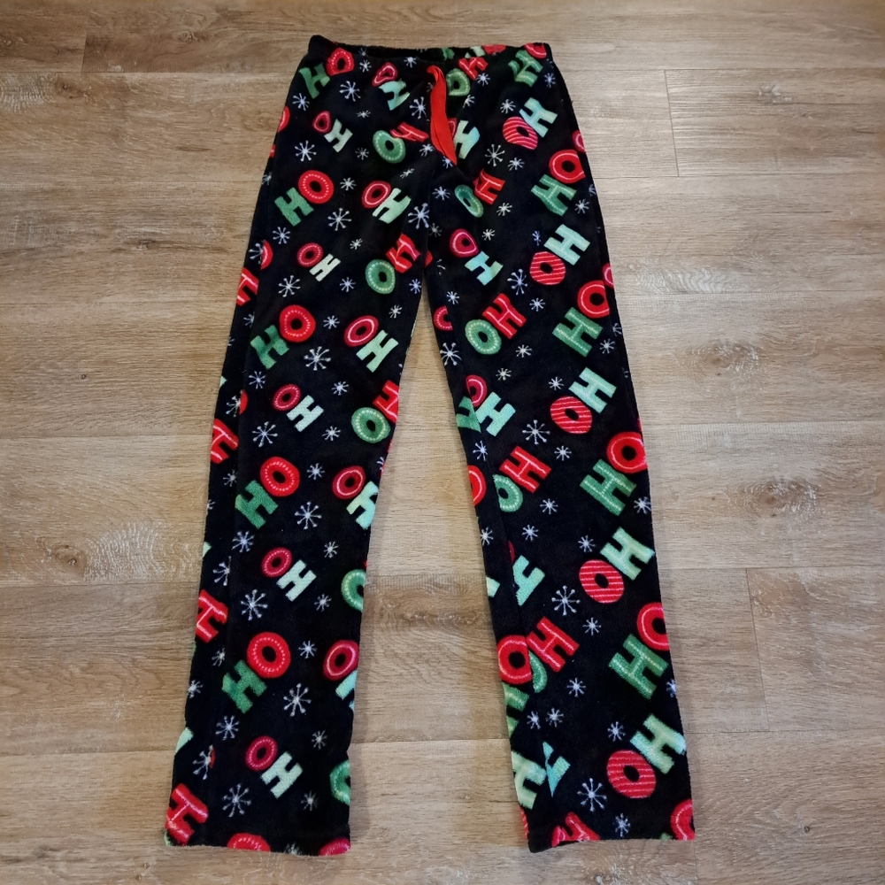 Fashion Nova Ho Ho Ho Holiday Plush Pajama Joggers Women's Size Small